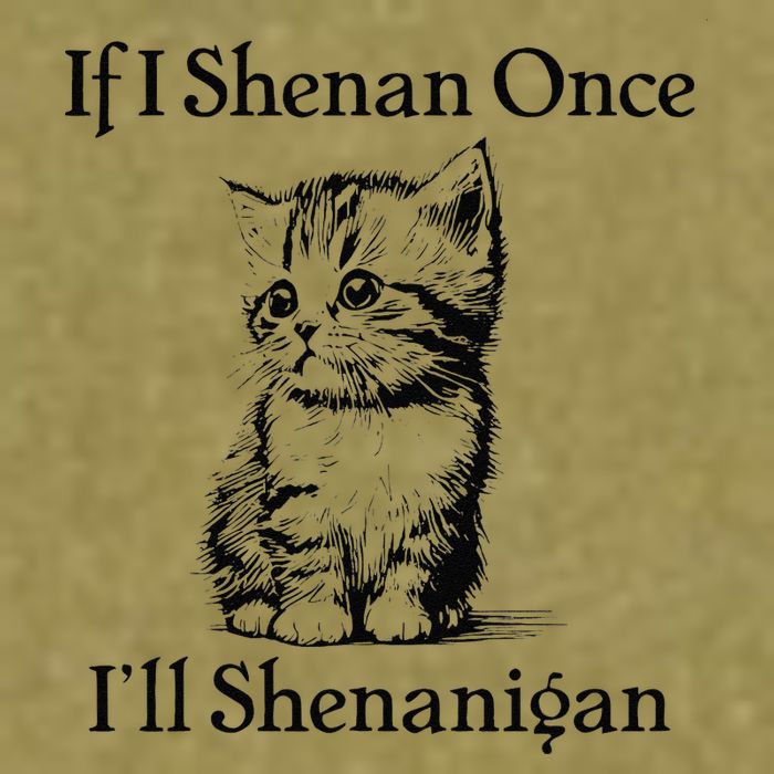 If I Shenan Once ILl Shenanigan Cute Cat St Patricks Day Garment-Dyed Women's Muscle Tee