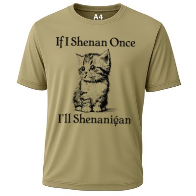 If I Shenan Once ILl Shenanigan Cute Cat St Patricks Day Performance Shirt