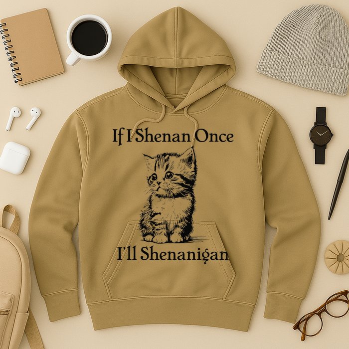 If I Shenan Once ILl Shenanigan Cute Cat St Patricks Day Hoodie