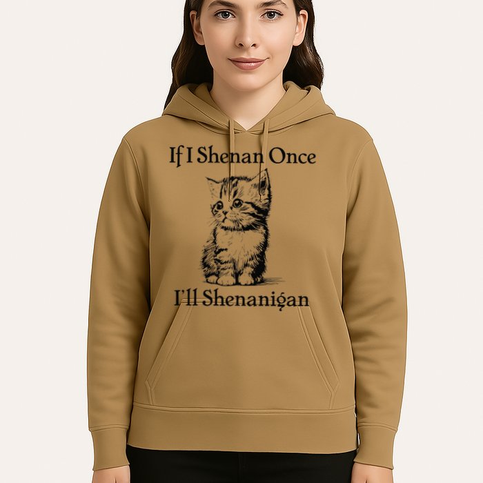 If I Shenan Once ILl Shenanigan Cute Cat St Patricks Day Hoodie