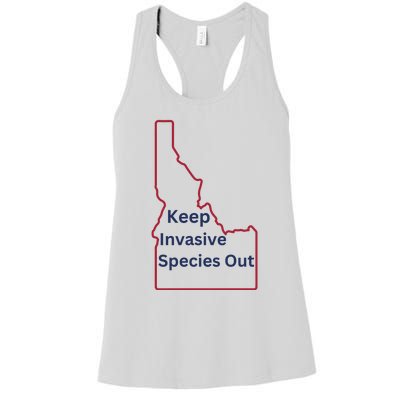 Idaho Invasive Species Out Women's Racerback Tank