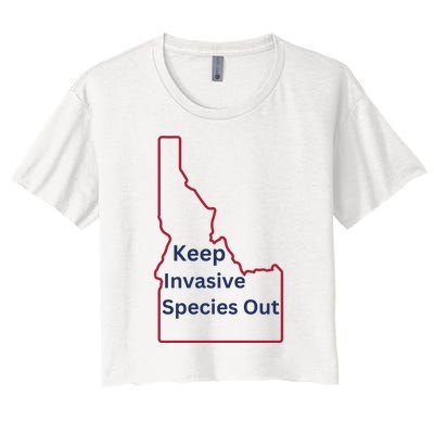 Idaho Invasive Species Out Women's Crop Top Tee