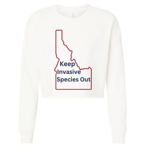 Idaho Invasive Species Out Cropped Pullover Crew