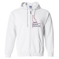 Idaho Invasive Species Out Full Zip Hoodie