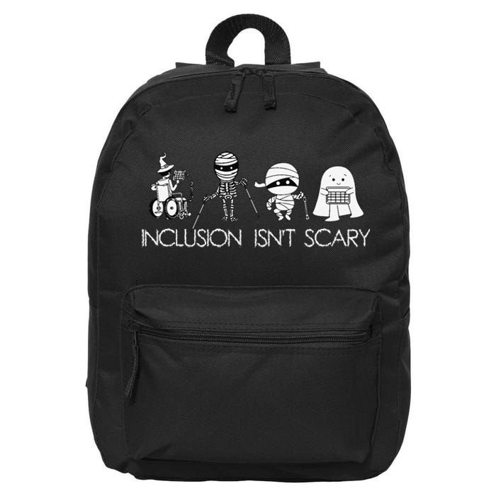 Inclusion IsnT Scary Slp Halloween Sped Teacher Ghost Mummy Gift 16 in Basic Backpack