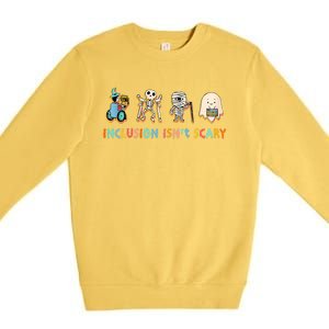 Inclusion IsnT Scary Slp Halloween Sped Teacher Premium Crewneck Sweatshirt