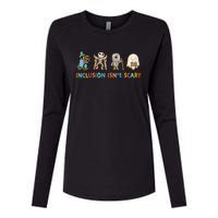 Inclusion IsnT Scary Slp Halloween Sped Teacher Womens Cotton Relaxed Long Sleeve T-Shirt