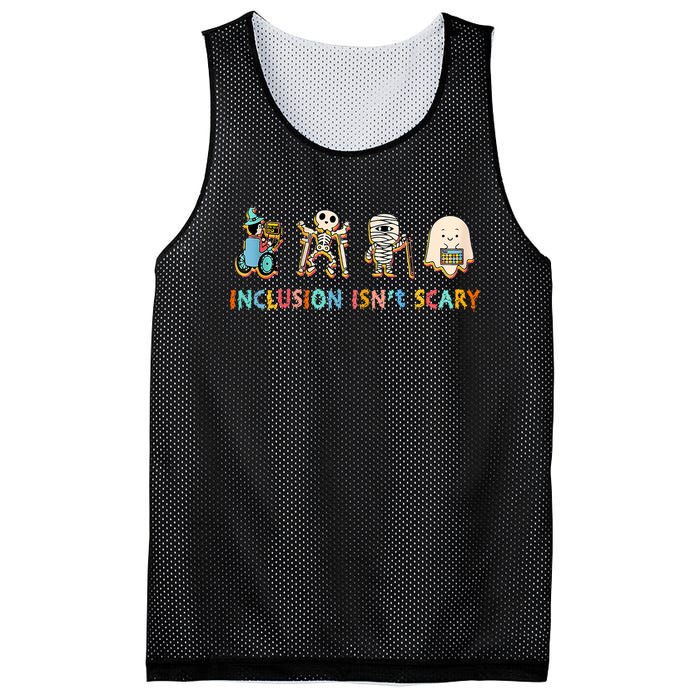 Inclusion IsnT Scary Slp Halloween Sped Teacher Mesh Reversible Basketball Jersey Tank