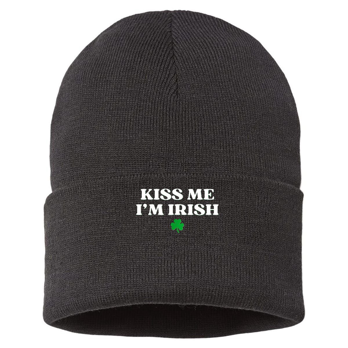  I'm Irish Shamrock St Patricks Day Sustainable Knit Beanie