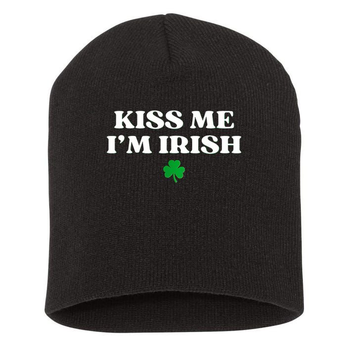  I'm Irish Shamrock St Patricks Day Short Acrylic Beanie