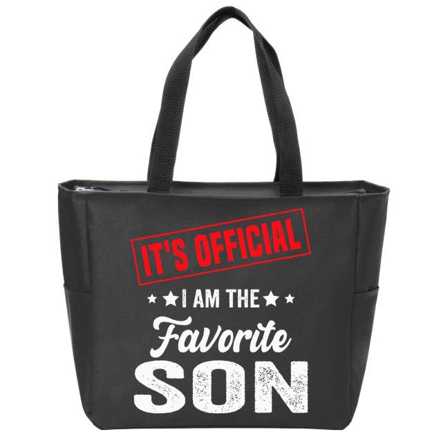 It's I'm The Favorite Son Zip Tote Bag
