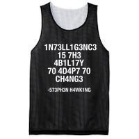 Intelligence Is The Ability To Adapt To Change Funny Mesh Reversible Basketball Jersey Tank