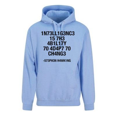 Intelligence Is The Ability To Adapt To Change Funny Unisex Surf Hoodie