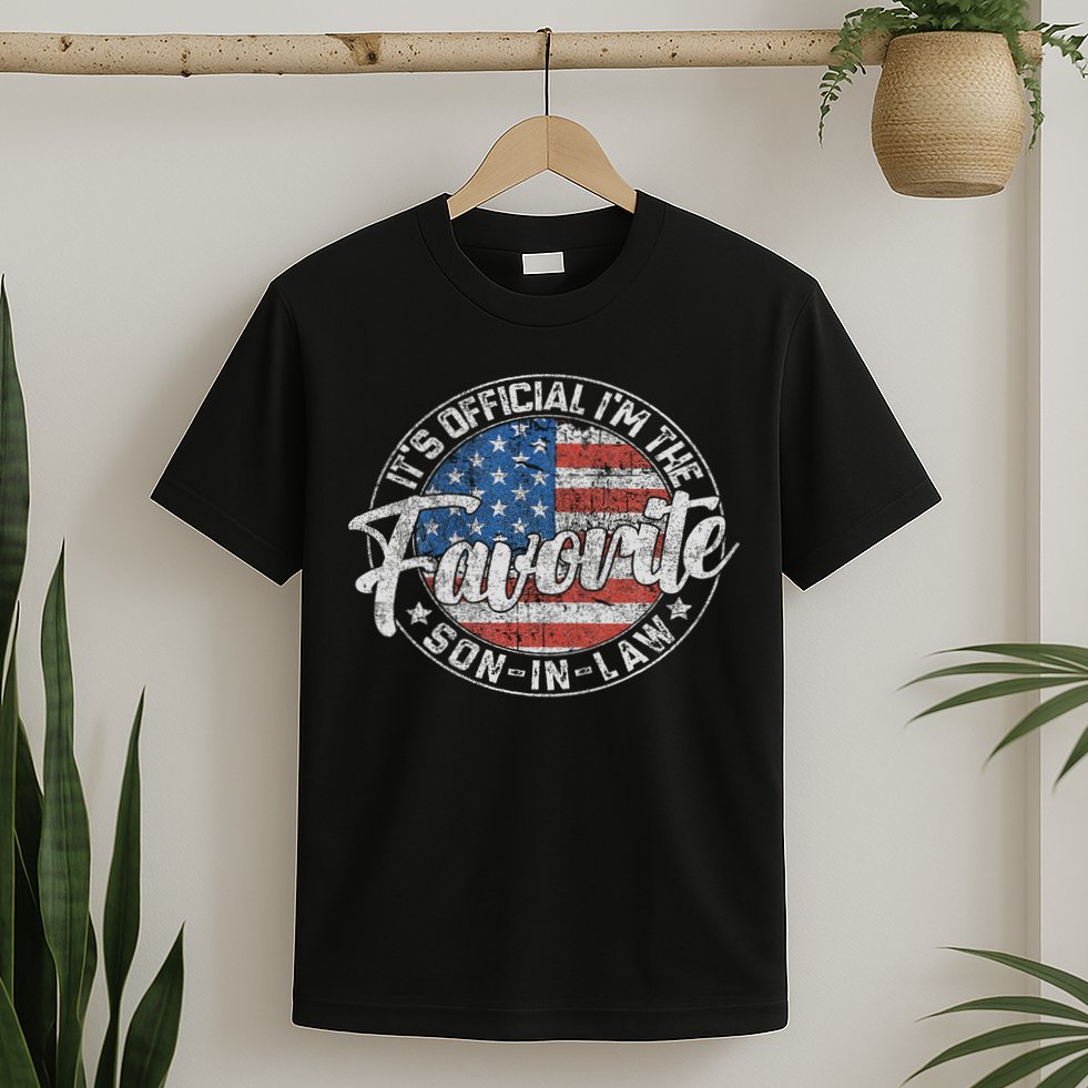 It's I'm The Favorite Son In Law Funny Vintage T-Shirt