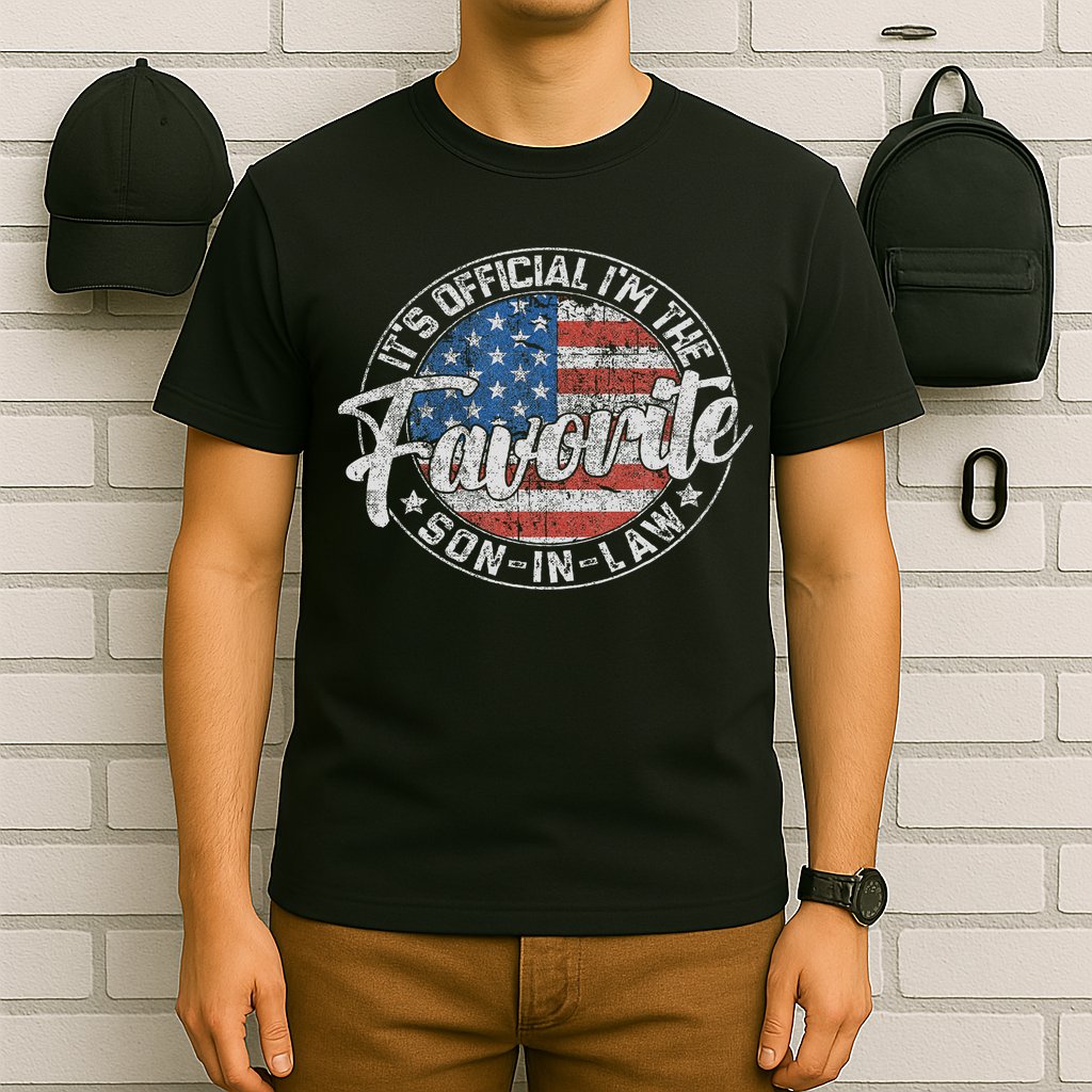 It's I'm The Favorite Son In Law Funny Vintage T-Shirt