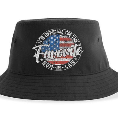 It's I'm The Favorite Son In Law Funny Vintage Sustainable Bucket Hat