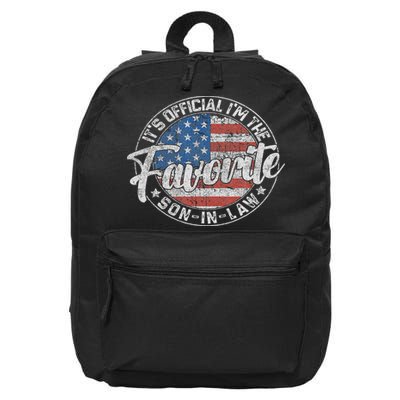 It's I'm The Favorite Son In Law Funny Vintage 16 in Basic Backpack