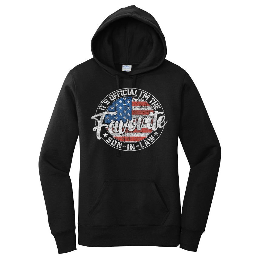 It's I'm The Favorite Son In Law Funny Vintage Women's Pullover Hoodie