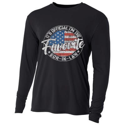 It's I'm The Favorite Son In Law Funny Vintage Cooling Performance Long Sleeve Crew