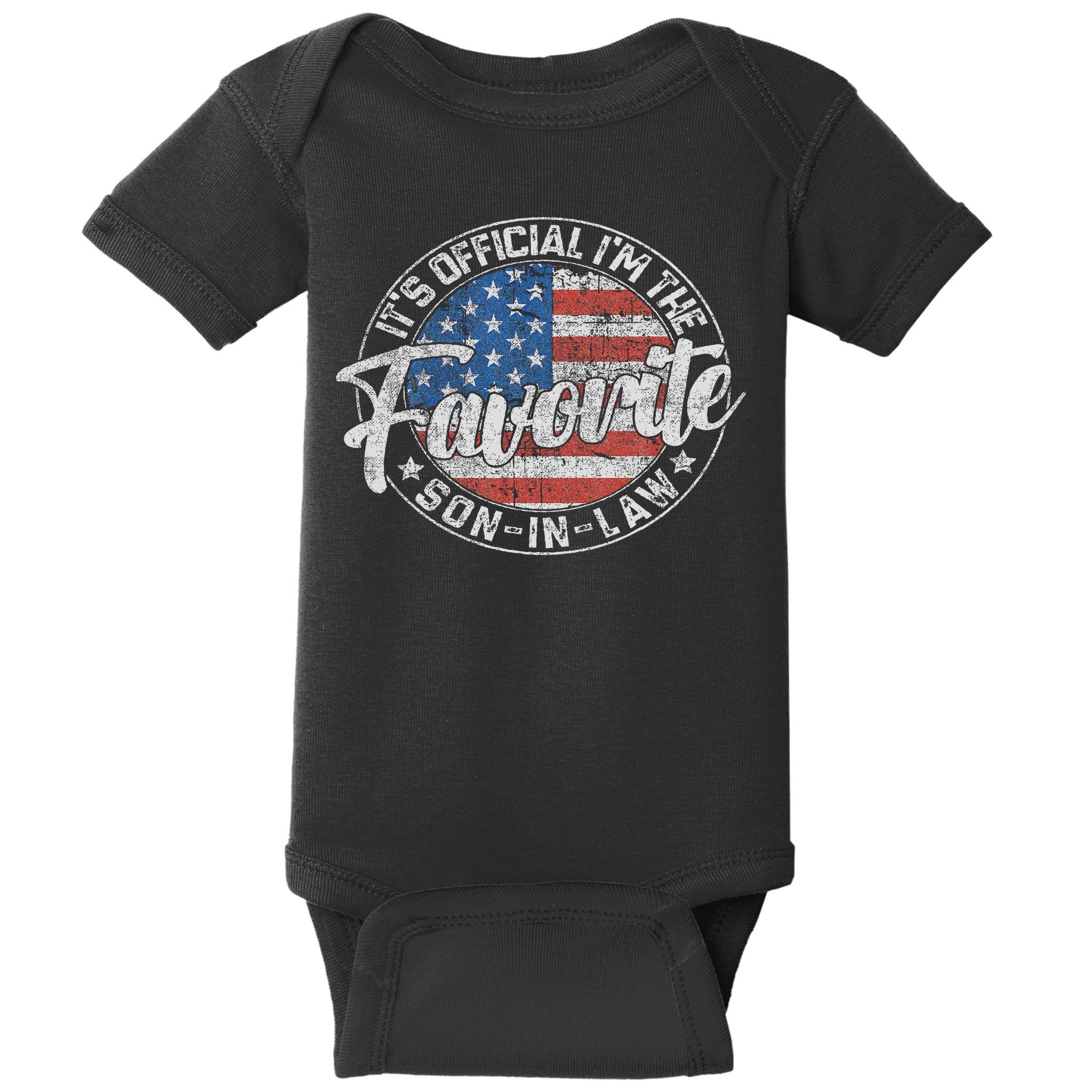 It's I'm The Favorite Son In Law Funny Vintage Baby Bodysuit