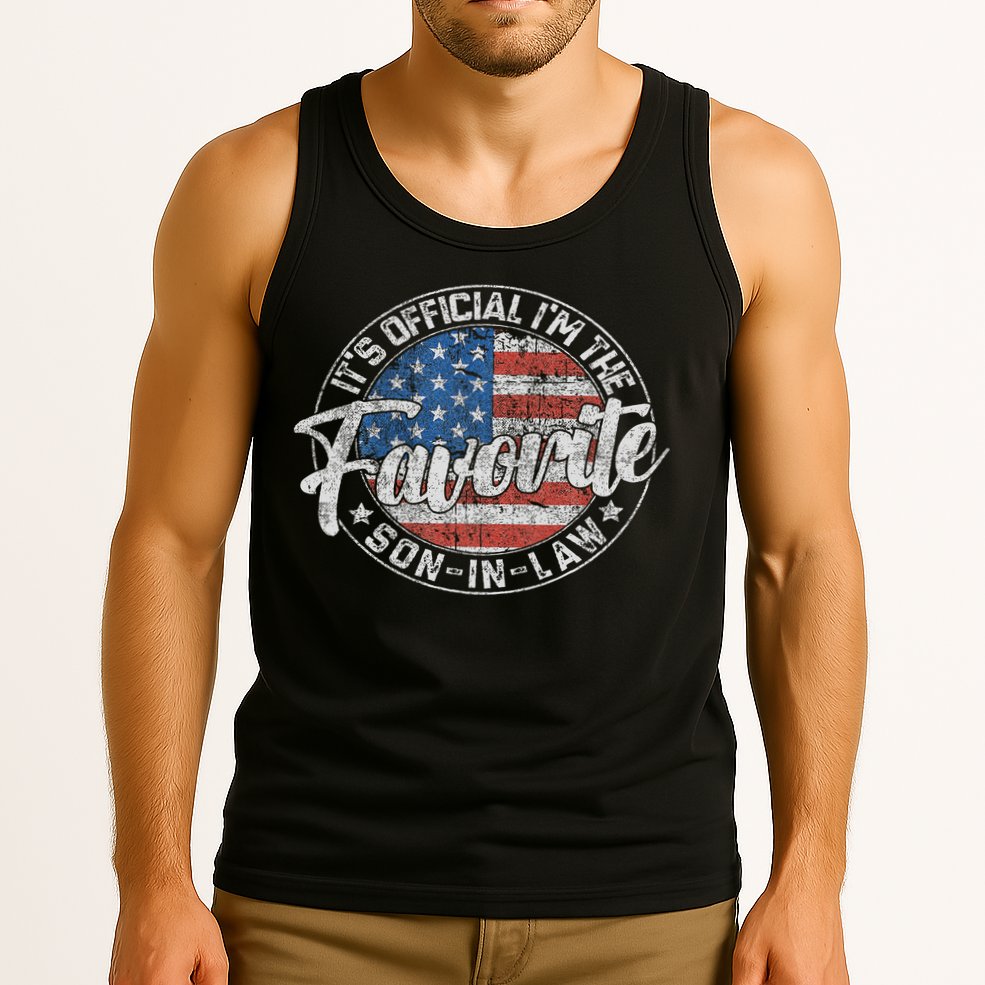 It's I'm The Favorite Son In Law Funny Vintage Tank Top