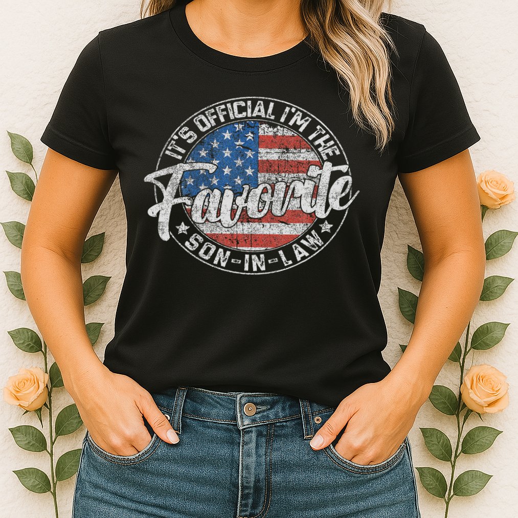 It's I'm The Favorite Son In Law Funny Vintage Womens T-Shirt