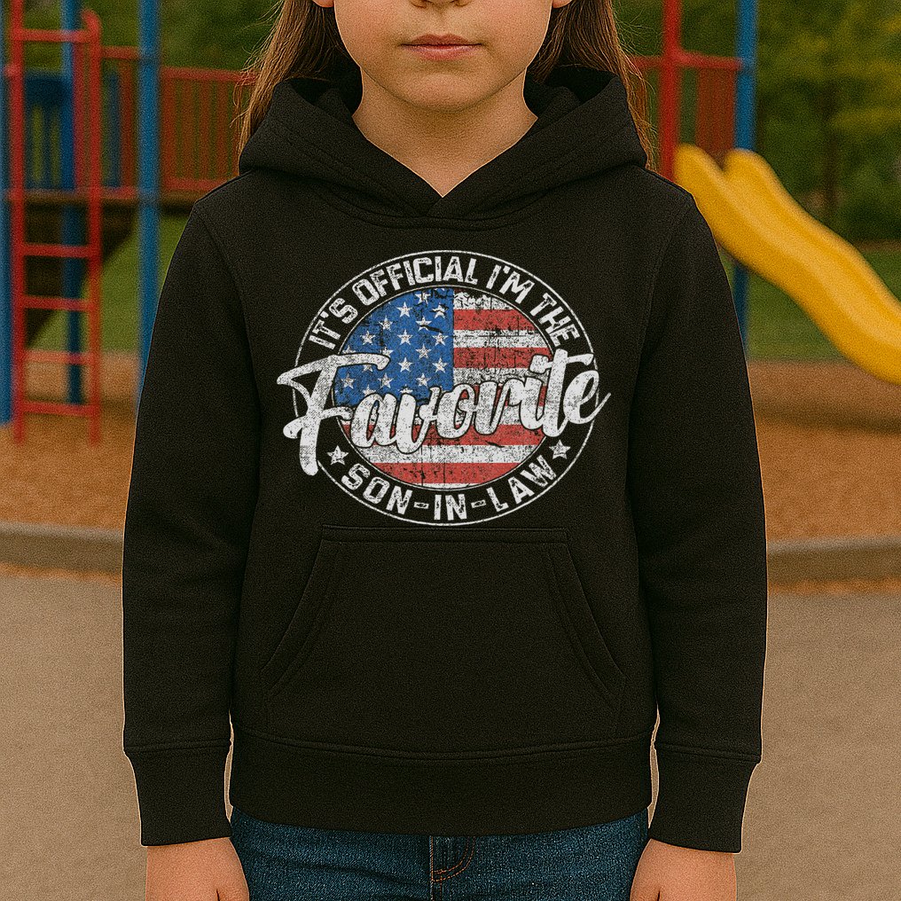 It's I'm The Favorite Son In Law Funny Vintage Kids Hoodie