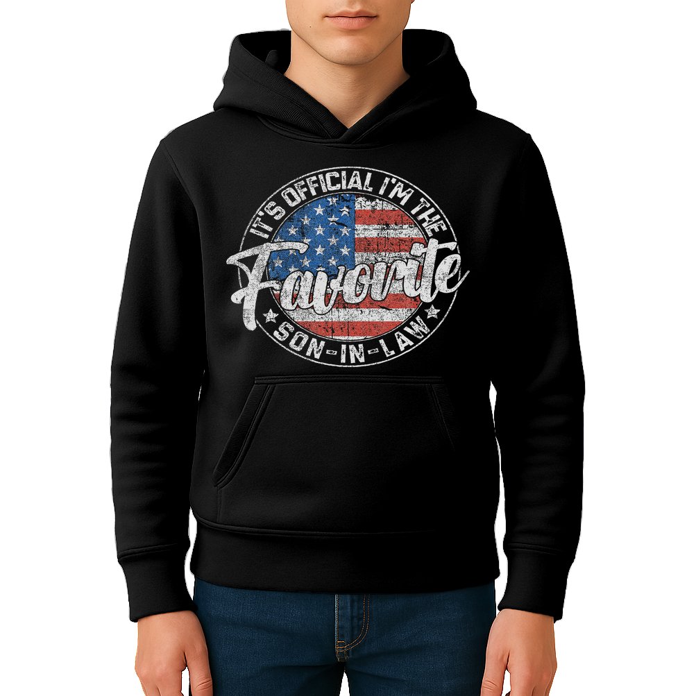 It's I'm The Favorite Son In Law Funny Vintage Kids Hoodie