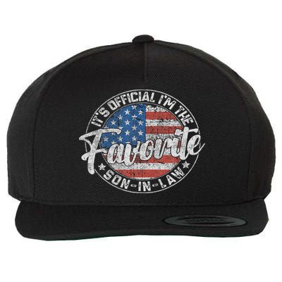 It's I'm The Favorite Son In Law Funny Vintage Wool Snapback Cap