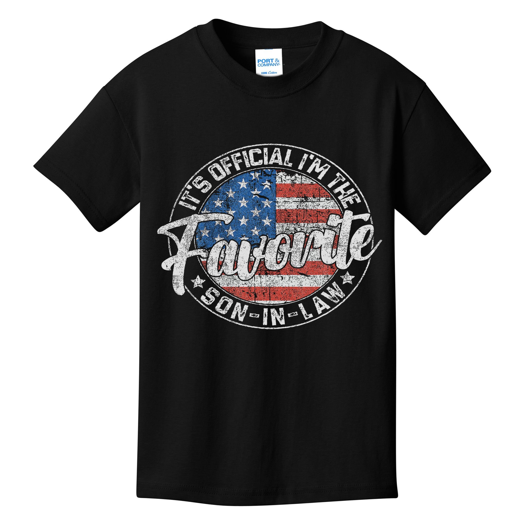 It's I'm The Favorite Son In Law Funny Vintage Kids T-Shirt