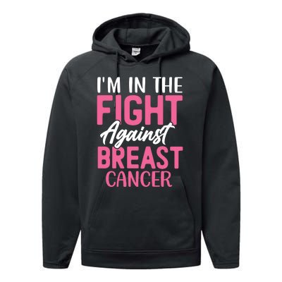 I'm In The Fight Against Breast Cancer Performance Fleece Hoodie