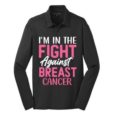 I'm In The Fight Against Breast Cancer Silk Touch Performance Long Sleeve Polo