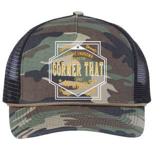 It Is The Unknown Around The Corner That Turns My Wheels Retro Rope Trucker Hat Cap