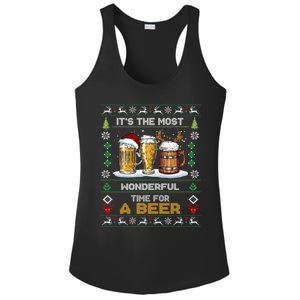 It Is The Most Wonderful Time Beer Ugly Xmas Gift Ladies PosiCharge Competitor Racerback Tank