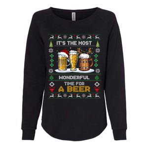 It Is The Most Wonderful Time Beer Ugly Xmas Gift Womens California Wash Sweatshirt