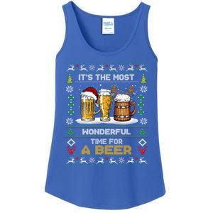 It Is The Most Wonderful Time Beer Ugly Xmas Gift Ladies Essential Tank