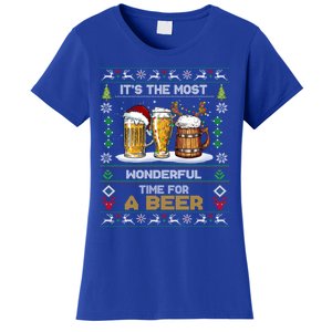 It Is The Most Wonderful Time Beer Ugly Xmas Gift Women's T-Shirt