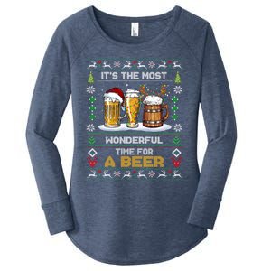 It Is The Most Wonderful Time Beer Ugly Xmas Gift Women's Perfect Tri Tunic Long Sleeve Shirt