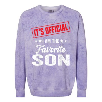 ItS IM The Favorite Son Gift Colorblast Crewneck Sweatshirt