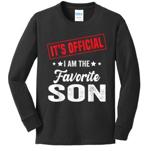 ItS IM The Favorite Son Gift Kids Long Sleeve Shirt