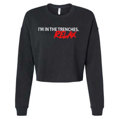 IM In The Trenches Relax Cropped Pullover Crew