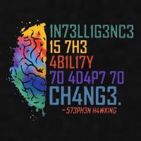Intelligence Is The Ability To Adapt To Change Ladies PosiCharge Tri-Blend Wicking Tank