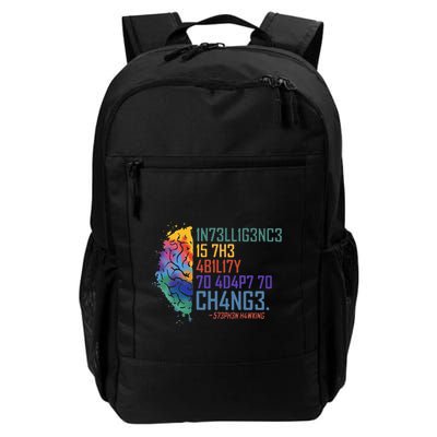 Intelligence Is The Ability To Adapt To Change Backpack
