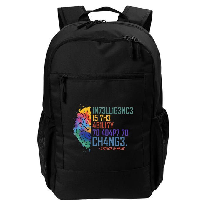 Intelligence Is The Ability To Adapt To Change Backpack