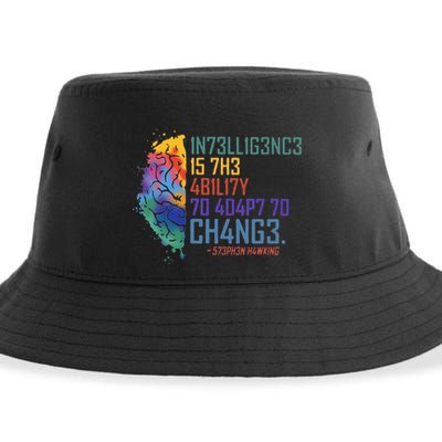 Intelligence Is The Ability To Adapt To Change Sustainable Bucket Hat