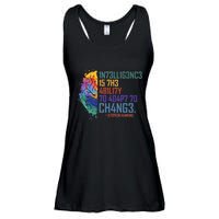 Intelligence Is The Ability To Adapt To Change Ladies Essential Flowy Tank