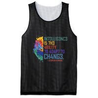 Intelligence Is The Ability To Adapt To Change Mesh Reversible Basketball Jersey Tank