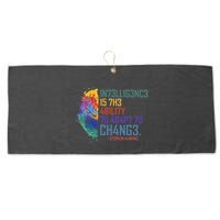 Intelligence Is The Ability To Adapt To Change Large Microfiber Waffle Golf Towel