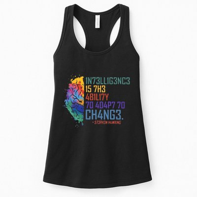 Intelligence Is The Ability To Adapt To Change Womens Tank Top