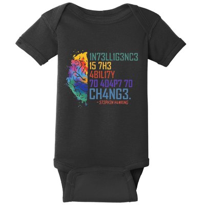 Intelligence Is The Ability To Adapt To Change Baby Bodysuit